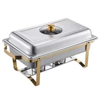 Set-de-4-recipiente-chafing-dish-aurii-8-Qt-cu-capac-de-sticlă