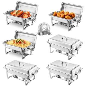 Set-de-6-recipiente-chafing-dish-8-Qt-din-oțel-inoxidabil