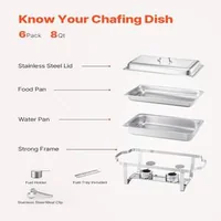 Set-de-6-recipiente-chafing-dish-8-Qt-din-oțel-inoxidabil
