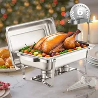 Set-de-6-recipiente-chafing-dish-8-Qt-din-oțel-inoxidabil