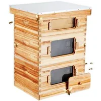 Kit-de-stup-cu-30-de-rame-din-lemn-de-cedru-acoperit-cu-ceară-de-albine-2-corpuri-adânci-1-corp-mediu-ferestre-transparente-din-acril-și-foițe-de-fagure-pentru-apicultori-începători-și-profesioniști