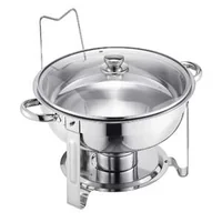 Set-de-2-recipiente-rotunde-chafing-dish-5-Qt-din-oțel-inoxidabil
