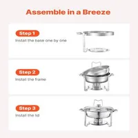 Set-de-2-recipiente-rotunde-chafing-dish-5-Qt-din-oțel-inoxidabil