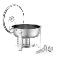Set-de-2-recipiente-rotunde-chafing-dish-5-Qt-din-oțel-inoxidabil