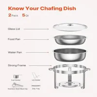Set-de-2-recipiente-rotunde-chafing-dish-5-Qt-din-oțel-inoxidabil