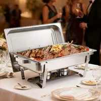 Set-de-2-recipiente-chafing-dish-9-Qt-8-5-L-din-oțel-inoxidabil