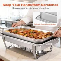 Set-de-2-recipiente-chafing-dish-9-Qt-8-5-L-din-oțel-inoxidabil