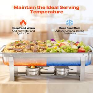 Set-de-2-recipiente-chafing-dish-9-Qt-8-5-L-din-oțel-inoxidabil