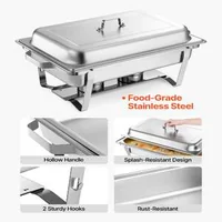 Set-de-2-recipiente-chafing-dish-9-Qt-8-5-L-din-oțel-inoxidabil