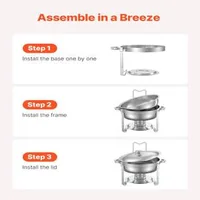Set-de-2-recipiente-rotunde-chafing-dish-5-Qt-din-oțel-inoxidabil