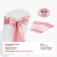Panglici-decorative-din-satin-pentru-scaune-Sashes-100-buc-275-x-17-cm-Roz-auriu-Rose-Gold