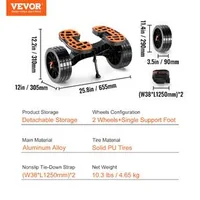 Cărucior-rezistent-pentru-caiac-capacitate-de-145-kg-demontabil-cu-anvelope-pline-de-25-cm-suporturi-reglabile-și-picior-de-sprijin-antiderapant-pentru-caiace-și-canoe