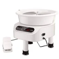 Roată-de-olărit-de-25-5-cm-cu-pedală-ecran-tactil-350-W-3-picioare-albă