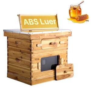 Set-pentru-stup-cu-corpuri-medii-20-de-rame-și-ferestre-din-acril-pentru-observarea-albinelor