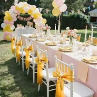 Panglici-elastice-decorative-pentru-scaune-50-de-bucăți-aurii-cu-cataramă