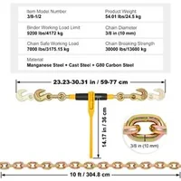 Set-pentru-fixarea-încărcăturilor-cu-clichet-4-2-tone-lanț-de-3-m-2-bucăți