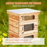 Kit-de-stup-cu-30-de-rame-din-lemn-de-cedru-acoperit-cu-ceară-de-albine-2-corpuri-adânci-1-corp-mediu-ferestre-transparente-din-acril-și-foițe-de-fagure-pentru-apicultori-începători-și-profesioniști