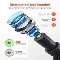 Set-microscop-compus-binocular-40-5000-cu-platou-mecanic-în-două-straturi