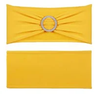 Panglici-elastice-decorative-pentru-scaune-100-bucăți-culoare-galben-auriu-cu-cataramă