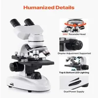 Microscop-compus-profesional-binocular-set-cu-mărire-40-2000