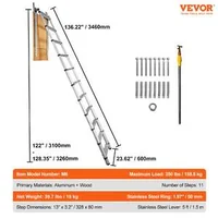 Scară-telescopică-pentru-mansardă-capacitate-160-kg-100-x-60-cm-prelungitor-multifuncțional-din-aluminiu-ușoară-și-portabilă