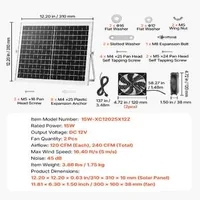 Ventilator-solar-panou-de-15W-2-ventilatoare-240-CFM