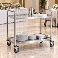 Trei-mernă-din-oțel-inoxidabil-pentru-servicii-cu-2-niveluri-capacitate-de-încărcare-de-până-la-181-kg