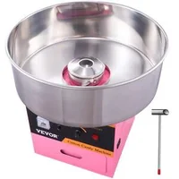 Mașină-profesională-de-gătit-cu-gaz-pentru-vată-de-zahăr-diametru-de-50-cm-roz-cu-bol-din-oțel-inoxidabil