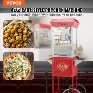 Aparat-de-popcorn-cu-cărucior-850W-capacitate-200-g-stil-retro