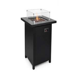 Vatră-cu-gaz-pentru-terasă-cu-masă-și-încălzire-15-kW-și-pietre-vulcanice