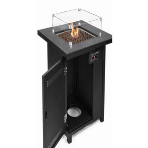 Vatră-cu-gaz-pentru-terasă-cu-masă-și-încălzire-15-kW-și-pietre-vulcanice