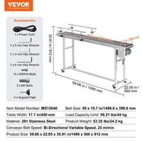 Transportor-cu-bandă-masă-transportoare-150-40-cm-viteză-reglabilă