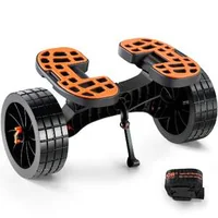 Cărucior-rezistent-pentru-caiac-capacitate-de-145-kg-demontabil-cu-anvelope-pline-de-25-cm-suporturi-reglabile-și-picior-de-sprijin-antiderapant-pentru-caiace-și-canoe