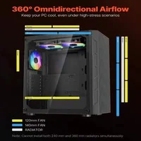 Carcasă-pentru-PC-de-gaming-Mid-Tower-Cu-3-ventilatoare-ARGB-de-120-mm