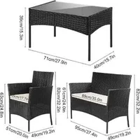 Set-de-grădină-PETTEX-din-ratan-colț-de-relaxare-din-4-piese-negru-și-maro-nou