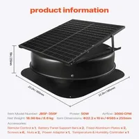 Ventilator-solar-pentru-mansardă-50-W-3000-CFM-cu-termostat-și-telecomandă