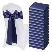 Panglici-decorative-din-satin-pentru-scaune-50-bucăți-275-x-17-cm-Albastru-închis