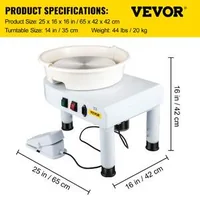 Roată-de-olărit-35-5cm-viteză-0-300-rot-min-picior-reglabil-manual-pentru-ridicare-0-20cm-chiuvetă-detașabilă-cu-pedală-set-de-accesorii-pentru-sculptură