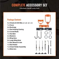 Accesoriu-de-mortezat-pentru-mașina-de-găurit-de-banc-set-cu-4-burghie-cu-daltă-pentru-găuri-pătrate-ghidaj-de-poziționare-și-5-bucșe-pentru-îmbinări-în-lemn