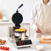 Aparat-profesional-rotund-pentru-vafe-1300-W-portabil-cu-strat-antiaderent-220-V