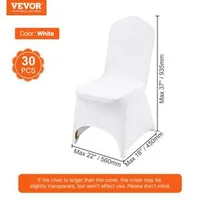 Huse-pentru-scaune-din-spandex-30-bucăți-Dimensiune-universală-culoare-albă