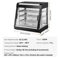Vitrină-caldă-profesională-pe-3-niveluri-60-cm-temperatură-reglabilă-și-iluminare-LED