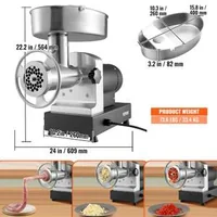 Mașină-electrică-robustă-de-tocat-carne-400-kg-oră-1100W