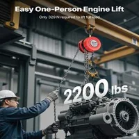 Palan-manual-cu-lanț-capacitate-de-1-tonă-lanț-G70-de-6-m