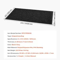 Covoraș-comercial-pentru-intrare-243-8-x-121-9-cm-gri-cu-suport-PVC