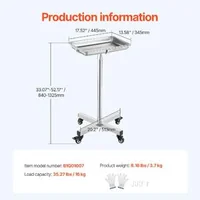 Masă-Mayo-mobilă-din-oțel-inoxidabil-cu-tavă-detașabilă-și-înălțime-reglabilă