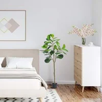 Smochin-artificial-cu-frunze-de-vioară-1-5m-material-PE-sigur-și-protecție-împotriva-răsturnării-plantă-artificială-cu-întreținere-redusă-copac-verde-realist-în-ghiveci-pentru-decor