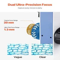 Set-microscop-compus-binocular-40-5000-cu-platou-mecanic-în-două-straturi