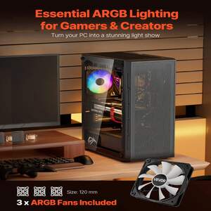 Carcasă-pentru-PC-de-gaming-Mid-Tower-Cu-3-ventilatoare-ARGB-de-120-mm