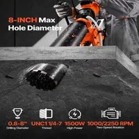 Mașină-de-carotat-beton-cu-diamant-200-mm-manuală-sau-pe-suport-cu-4-carote-pentru-găurire-umedă-și-uscată
